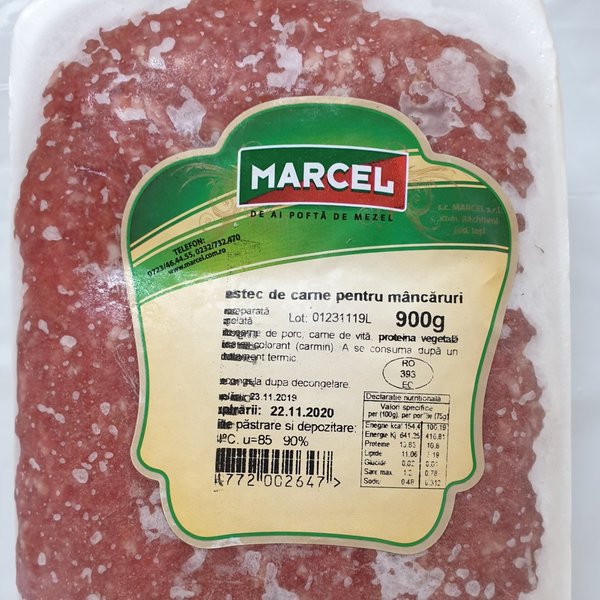 Carne tocata amestec porc-vita 900gr Marcel