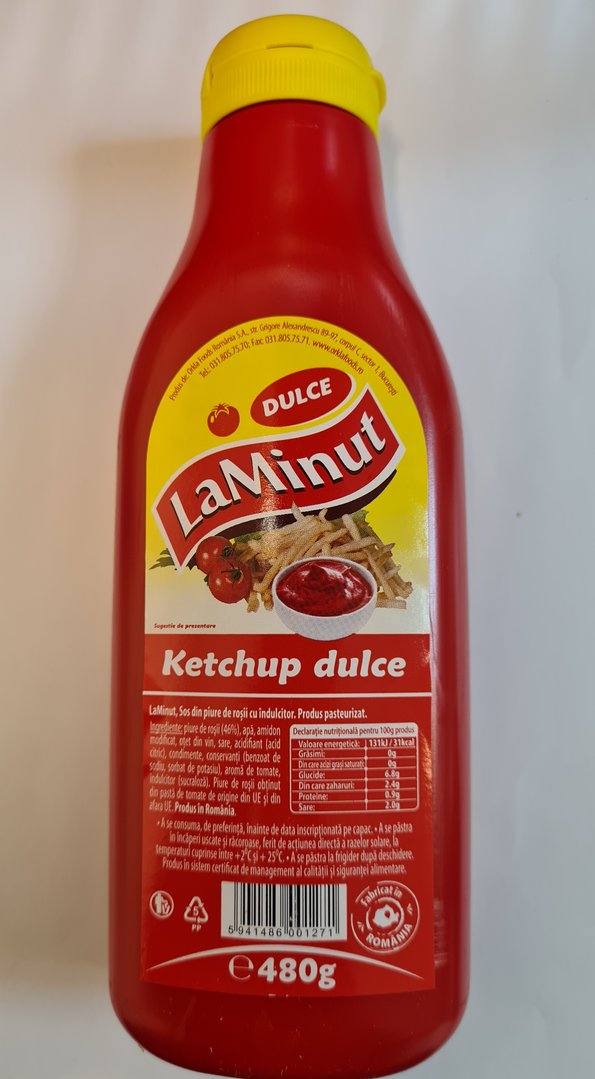 Ketchup dulce 480gr La minut