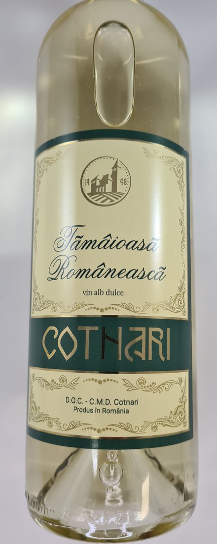 Vin alb dulce Cotnari Tamaioasa Romaneasca 0,75L